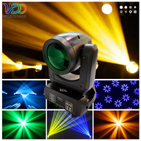 WEDOSTAGE Luces LED Móviles de 150W Mini Beam & Spot, 18 Prismas Giratorios, 8 Colores, 8 Gobos, 12 Canales, IP33, para DJ/Bar Discoteca, Estroboscópicas, DMX512