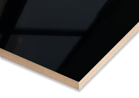 Panneaux MDF HDF à face UV noire brillante de 3 mm à 21 mm, E1, modernes pour les meubles de cuisine