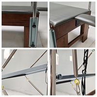 Meja Pilates Cadillac Trapeze Kayu Oak Merah Solid Komersial, Peralatan Khusus untuk Studio & Rehabilitasi