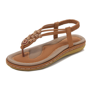 Women's Genuine Leather <b>Open</b> Toe Sandals-Spring/Summer Fashion Trend with Strappy Design and Durable Build - Product Image 1