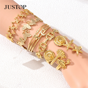 Pulseras OEM/OEM Personalizadas, de Acero Inoxidable, Resistentes al Agua, con Baño de Oro, Joyería de Moda Hipoalergénica, Justop Spot Portfolio 4 - Product Image 3