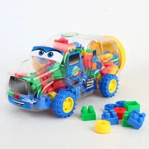Colorful 72pcs diy building block wholesale safe material plastic building block toy for children