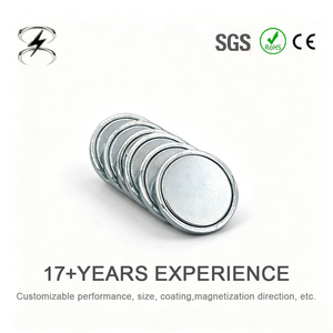 Magnete Industriale in Neodimio <span class=keywords><strong>Ferro</strong></span> Boro a Singola Faccia, Grado N35, Forte Magnete in Terre Rare, Stile Badge, Confezionato in Scatola Regalo - Product Image 1