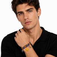 Mode fait à la main perles européennes lettres grecques doré caniche Animal Sigma Gamma Rho sororité Bracelets bijoux pour cadeau
