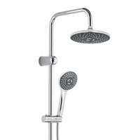 Ensemble complet de colonne de douche murale à angle droit pour salle de bain, mitigeur thermostatique de douche pour salle de bain, ensemble de douche à effet pluie