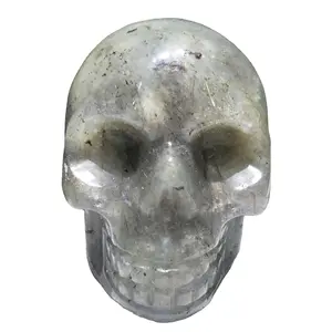도매 석영 광택 래브라도라이트 두개골 조각 천연 보석 결정 치유 돌 광부 풍수