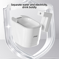 Fontaine à eau pour chat élégante à induction intelligente en plastique, distributeur d'eau pour animaux de compagnie à charge sans fil, filtre à circulation automatique
