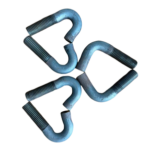 Boulon d'ancrage en acier au carbone plat en forme <span class=keywords><strong>de</strong></span> L (7 formes) pour structure en acier, vis d'angle, pièces encastrées M18/M20/M24/M27/M30/M36/M42 - Product Image 2