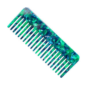 Pettine per Capelli da Donna in Acetato Colorato, Versione Coreana, Elegante e Retrò, Antistatico, Portatile per Bagno e Camera da Letto - Product Image 5