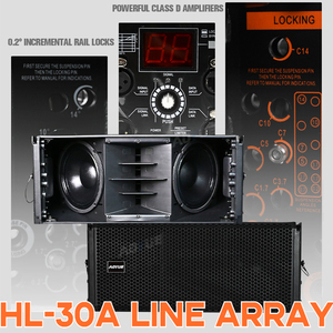Enceintes line array professionnelles HL-30A, 2 voies, double 10 pouces, actives, amplifiées, pour DJ, système de sonorisation avec contrôle DSP - Product Image 1