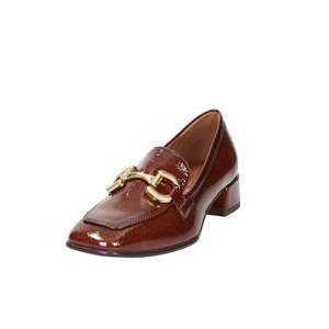 Mocassins en cuir pour femmes Tamaris, marron verni, talon bas - Product Image 2