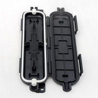 Kotak Pelindung Sambungan Kabel Drop FTTH Tahan Air 1 in 1 Out Fiber Optic Joint Closure Sleeve Case