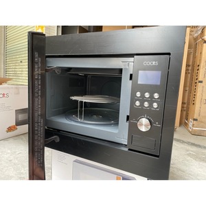 Four à micro-ondes encastrable Cooks 28L noir, commande tactile, intérieur en acier inoxydable, cuisinière électrique - Product Image 4