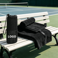 Serviette de sport en microfibre personnalisable, super absorbante et à séchage rapide, avec pochette de transport
