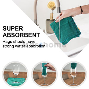 Masthome4Pcsマイクロファイバークリーニングクロスセット強力な吸水性食器洗浄タオルマイクロファイバーキッチンクリーニングラグ - Product Image 5