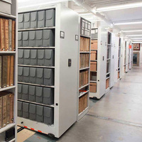 Système d'étagères mobiles compacteuses en acier pour documents bibliothécaires, compacteur mobile en métal, armoire de classement mobile en acier pour archives