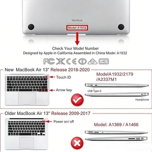 Funda para MacBook Air <span class=keywords><strong>13</strong></span> Pulgadas 2020-2018 (A2337 M1 A2179 A1932) Carcasa Rígida de Plástico con Textura de Cuero y Diseño Floral en Relieve - Product Image 2