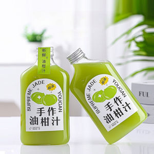 Пользовательские 350 мл ПЭТ пластиковый сок для холодных напитков прозрачные многоразовые контейнеры прозрачные молочные бутылки с крышкой для сока бизнес - Product Image 3