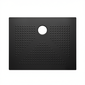 Receveur de douche rectangulaire en céramique 70 x 120 cm noir mat H3.6 surface antidérapante pour salle de bain - Product Image 3