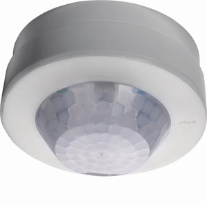 Rilevatore di Presenza e Movimento Hager a 360 Gradi, 230V AC, Montaggio a Superficie, Rilevamento fino a 20M di Diametro - Product Image 1