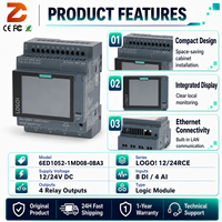 Module logique Siemens 6ED1052-1MD08-0BA3 LOGO 9 12/24RCE, relais 12/24V CC, 8DI 4AI 4DO, Ethernet, contrôleur PLC compact, automatisation