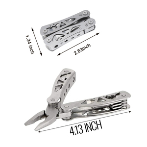 Stocké Portable <span class=keywords><strong>Mini</strong></span> <span class=keywords><strong>Multifonction</strong></span> DIY Outils À Main Pince En Acier Inoxydable Dentelé Mâchoire Surface pour Usage Extérieur Métrique - Product Image 4