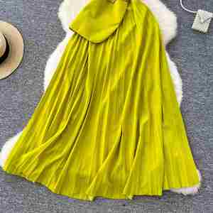 Vestido Midi Elegante de Talla Grande para Mujer, Estilo Túnica, Plisado, con Encaje y Diseño de Parches - Product Image 3