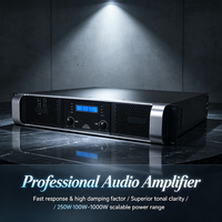 Amplificateur de puissance professionnel pour scène, 2 canaux, son clair, amplificateur audio pour système audio extérieur/intérieur en direct