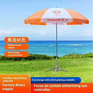 Paraguas Recto Retráctil Grande Personalizado con Logotipo Publicitario, Mango de Aleación, 8 Varillas - Diseño Moderno para Viajes, Playa y Jardín - Product Image 2