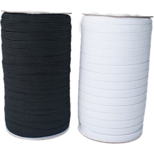 3mm 4mm 5mm 6mm 8mm 10mm 12mm 15mm calidad Superior blanco negro correa <span class=keywords><strong>elástica</strong></span> plana para costura de prendas rollo de banda <span class=keywords><strong>elástica</strong></span> trenzada - Product Image 6