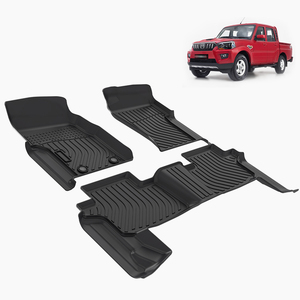 Toptan kamyon halı tüm hava araba paspasları 3D Tpe araba paspaslar için Mahindra Pick Up çift kabin 2018-2024 derin çanak paspas - Product Image 2