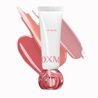 Tube de brillant à lèvres personnalisé de 15 ml avec bouchon à bille, emballage cosmétique vide, applicateur transparent en PETG et bouchon à vis en PETG