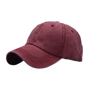 Washed Cotton Pure Color Light Board Men's Baseball hat Multi-Color Optional Bone hat Stitching Dad Hat