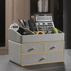 MAVOBO Boîte de Rangement de Maquillage et Cosmétiques de Luxe en Cuir pour Bureau, Organisateur à Tiroirs Exquis et Luxueux - Product Image 6