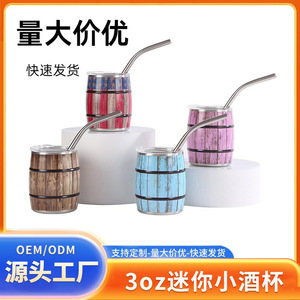 2025 Mini 3oz acero inoxidable 304 pequeña copa de vino portátil para discapacitados con pajita para acampar al aire libre y volver a la escuela nuevo - Product Image 5
