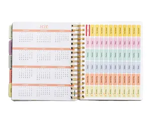 Caderno de bloco de encadernação de fábrica, planejador de impressão personalizada da impressão do caderno