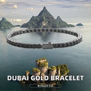 Pulsera de tenis de latón de alta calidad con circonitas cúbicas brillantes de 2 filas estilo Dubái, joyería de moda para fiestas, para hombres y mujeres, estilo hip-hop - Product Image 2