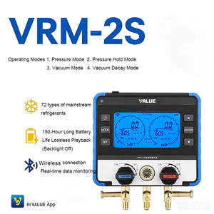 Manómetro Digital VRM2S con Abrazaderas <span class=keywords><strong>de</strong></span> Temperatura, Juego <span class=keywords><strong>de</strong></span> Manómetros Dobles para Carga <span class=keywords><strong>de</strong></span> Refrigerante <span class=keywords><strong>de</strong></span> <span class=keywords><strong>Aire</strong></span> <span class=keywords><strong>Acondicionado</strong></span> - Product Image 2