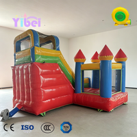 Château gonflable commercial extérieur en PVC personnalisé pour location événementielle et parcs d'attractions