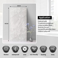 Panneau mural auto-adhésif 3D en PVC effet marbre, moderne, étanche, résistant à l'humidité, écologique, garantie de plus de 5 ans, pour villa et chambre à coucher
