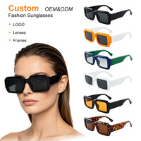 Lunettes de soleil rectangulaires à monture étroite pour hommes, verres PC UV400, monture complète, unisexe, protection solaire pour l'extérieur