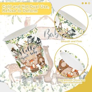 Forniture per feste per Baby Shower nei boschi di DAMAI per bambini e ragazze Safari nella giungla di animali selvatici per decorazioni portatovaglioli Set per 20 ospiti - Product Image 5
