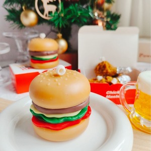 Velas Aromáticas con Forma de Cerveza, Cera de Soja + Cera de Gel, Diseño de Hamburguesa de Pollo Frito Hecho a Mano, Decoración de Dormitorio, Regalos, Recuerdos - Product Image 4