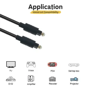 Toslink-<span class=keywords><strong>cable</strong></span> óptico digital para cine en casa, <span class=keywords><strong>barra</strong></span> de <span class=keywords><strong>sonido</strong></span> toslink a chapado en oro de 24K, 1,5 m, básico, toslink, kabel - Product Image 5