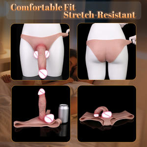 Gerçekçi Sıvı Silikon Penis Boşluklu Giyilebilir Pantolon Eşcinsel Erkekler İçin <span class=keywords><strong>Anal</strong></span> Genişletme Yetişkin Yatak Seks Oyuncağı %100 Su Geçirmez Gerçek Ten Hissi - Product Image 5