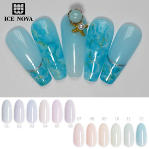 ICE NOVA Vernis Gel Macaron Épais Miel Brut Transparent Matériau Non Toxique Rose Nude French Nail Art Sans Hema/Tpo 1kg en Gros - Product Image 6