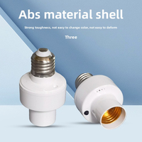 Tête de lampe intelligente à télécommande sans fil avec douille E27, portée 7-10m, alimentation CA 220V/110V, télécommande infrarouge pour commutation temporisée