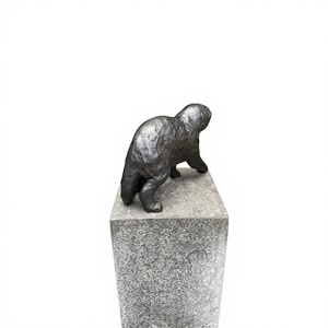 Statue de chat vintage en bronze, technique de moulage à la main, sculpture décorative, figurine personnalisable, articles de jardinage - Product Image 4