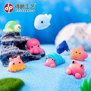 2407 Depeng Microlandschap Kleine Zeedieren Dolfijn Octopus Kwallen Krab Inktvis Schildpad Walvis <span class=keywords><strong>Aquarium</strong></span> Landschapsarchitectuur - Product Image 4