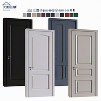 Portes Intérieures MDF Classiques Luxe Beige Couleurs Peintes Foshan, Portes de Chambre en Bois Décoratives Blanches